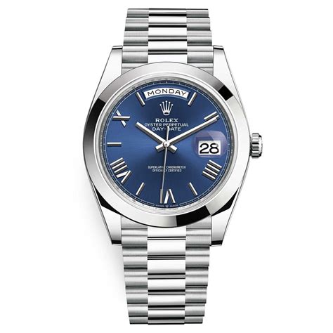 rolex day date platin blau|rolex platinum.